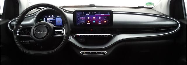 Fiat 500 Icon 42 kWh Long Range keyless entry, tr contr, cruise c, airco, verkeersbord herk, multymedia, apple carplay 17 inc velgen, esp, esc, electro motor 87 KW. 42 KWH accu!