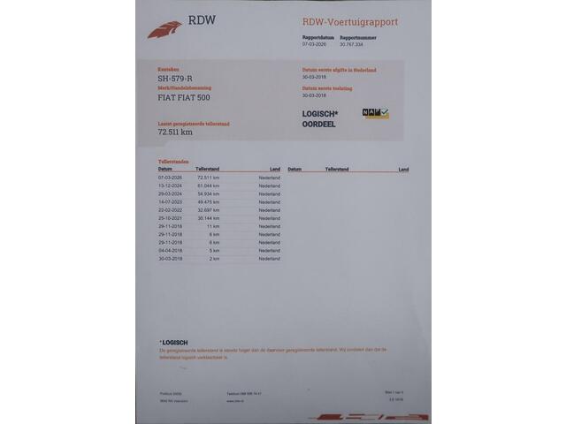 Fiat 500 1.2 Popstar NL-auto NAP Airco Sportvelgen Onderhoud aanwezig Bluetooth LED dagrijverlichting 2 sleutels Nette staat Apk nieuw