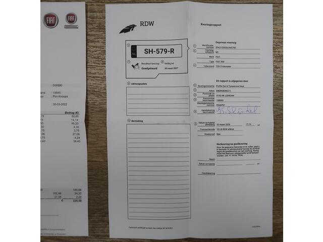 Fiat 500 1.2 Popstar NL-auto NAP Airco Sportvelgen Onderhoud aanwezig Bluetooth LED dagrijverlichting 2 sleutels Nette staat Apk nieuw