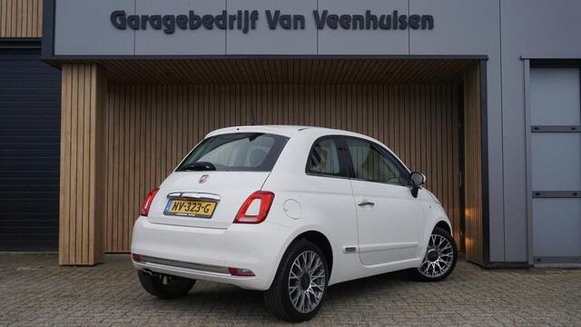 Fiat 500 0.9 TwinAir 80pk Turbo Lounge Pano.Dak 16inch LM Navi Airco *Sportief* NL auto!