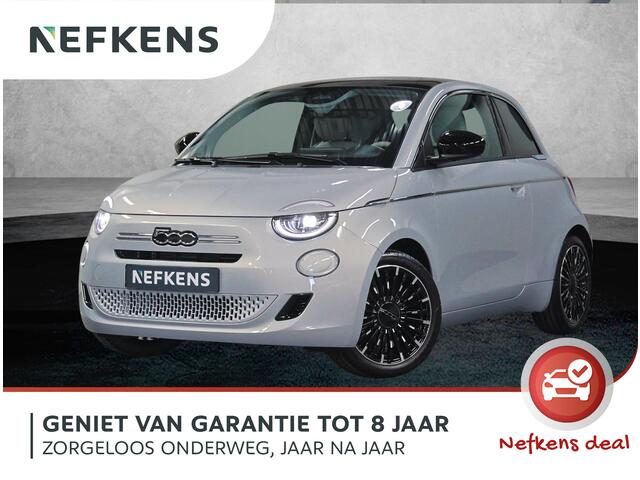Fiat 500 1.0 Hybrid La Prima | Camera | Stoleverwarming | ClimateControl | Panoramadak | Keyless Start | CruiseControl | Navigatie | AppleCarPlay/AndroidAuto |