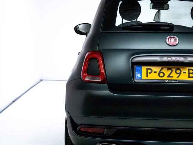 Fiat 500 1.0 Hybrid Sport Verde Portofino | 1/2 Leder/stof | Panodak | Led+ | Uconnect | Airco, Lederen MF stuurwiel, PDC achter, 16" velgen