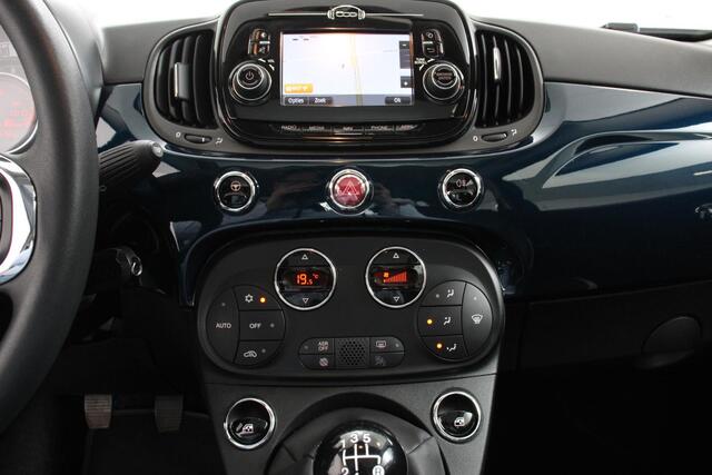 Fiat 500 1.2 Lounge Navigatie Climate Control Lederen Bekleding Panoramadak Cruise Control Bluetooth Parkeersensoren Lichtmetalen velgen