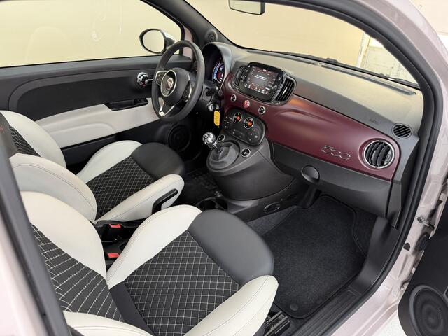 Fiat 500 0.9 TwinAir Turbo Star, 85Pk, 2019, Open panoramadak, Climate control, Parkeersensoren, parelmoer lak, 4 seizoenen banden, Bluetooth audio,