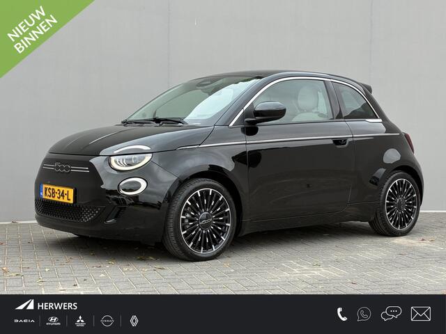 Fiat 500 La Prima 42 kWh / SOH 94% / Apple Carplay/Android Auto / Achteruitrijcamera / Adaptieve Cruise Control / Lichtmetalen Velgen 17" / Navigatie / 3-fase / Snelladen /