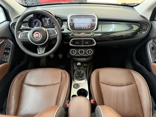 Fiat 500 X CROSS 1.0 GSE Cross, 120Pk, 2019 1ste Eigenaar, Volledig leder, Panoramadak, Cruise control, Achteruitrijcamera, Stoelverwarming, Apple carplay, Navigatie, Parkeersensoren,