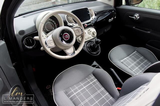 Fiat 500C 1.2 Lounge 2017 ZWART | Cabrio | Benzine | PDC