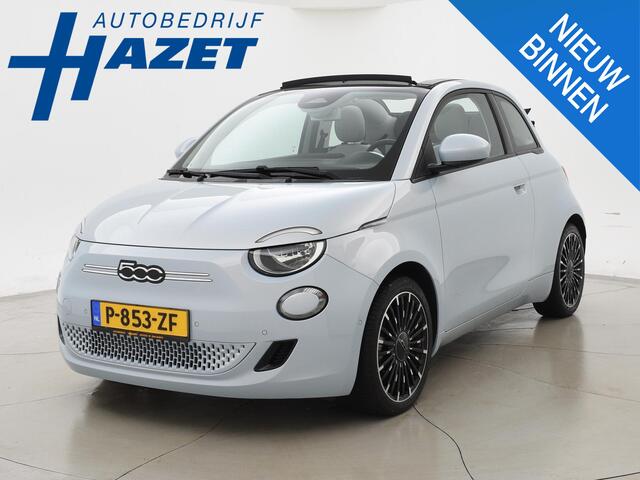 Fiat 500C La Prima 42 kWh *CELESTIAL BLUE* + STOELVERW. | CAMERA | 17 INCH | APPLE CARPLAY