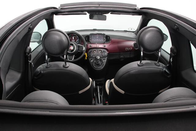 Fiat 500C 1.2 Star Lederen bekleding Navigatie Apple Carplay / Android Auto Climate Control Parkeer sensoren Led
