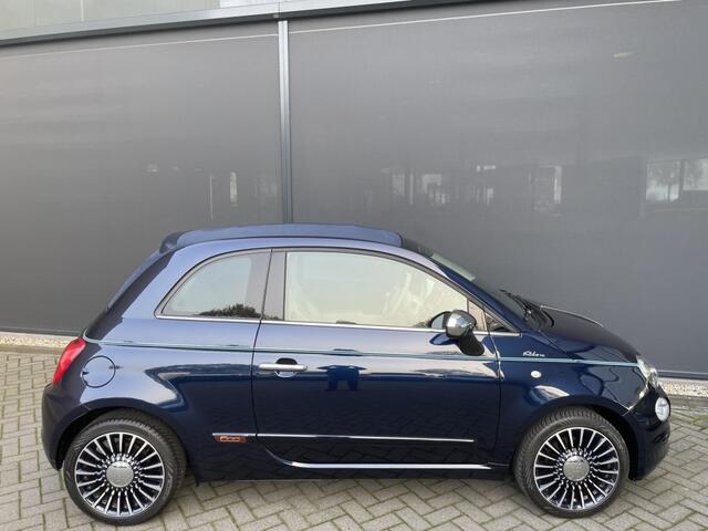 Fiat 500C 0.9 TwinAir Turbo Riva Speciale unieke uitvoering! - Elektrisch bedienbare kap - houtafwerking interieur - 105 pk - climate control - parkeersensoren achter multifunctioneel stuurwiel - navigatie - u connect - mistlampen - licht metalen velgen - lederen b