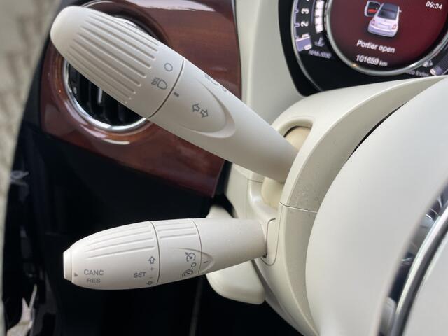 Fiat 500C 0.9 TwinAir Turbo Riva Speciale unieke uitvoering! - Elektrisch bedienbare kap - houtafwerking interieur - 105 pk - climate control - parkeersensoren achter multifunctioneel stuurwiel - navigatie - u connect - mistlampen - licht metalen velgen - lederen b