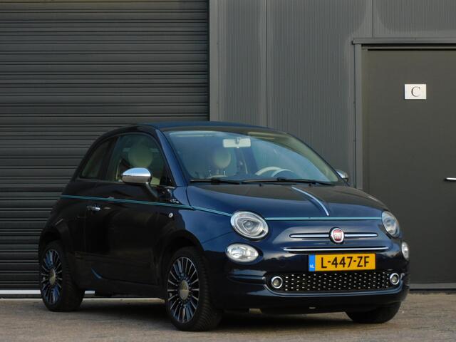 Fiat 500C 1.2 Lounge RIVA CABRIO TOPSTAAT! LEER! NAVI! PARKEERSENSOR ACHTER! AIRCO! LM VELGEN!