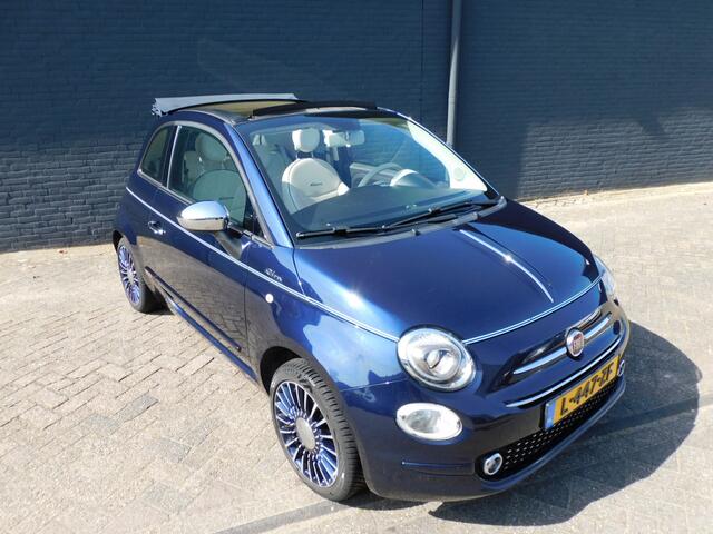 Fiat 500C 1.2 Lounge RIVA CABRIO TOPSTAAT! LEER! NAVI! PARKEERSENSOR ACHTER! AIRCO! LM VELGEN!