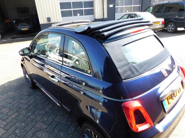 Fiat 500C 1.2 Lounge RIVA CABRIO TOPSTAAT! LEER! NAVI! PARKEERSENSOR ACHTER! AIRCO! LM VELGEN!