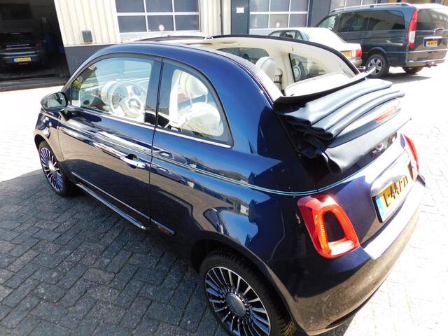 Fiat 500C 1.2 Lounge RIVA CABRIO TOPSTAAT! LEER! NAVI! PARKEERSENSOR ACHTER! AIRCO! LM VELGEN!