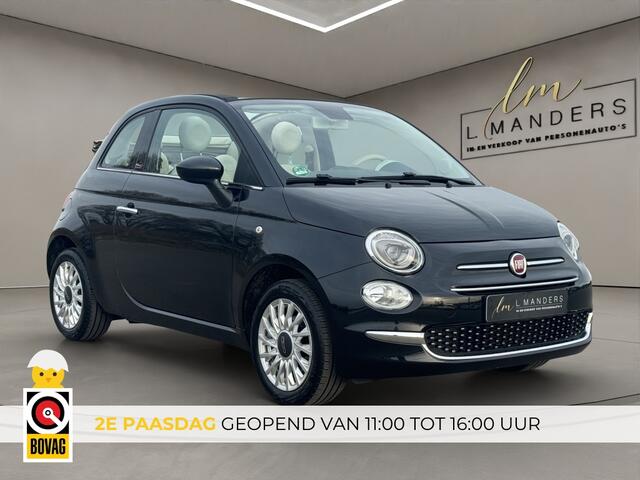 Fiat 500C 1.2 Lounge 2020 ZWART | Cabrio | Apple CarPlay | Benzine | PDC