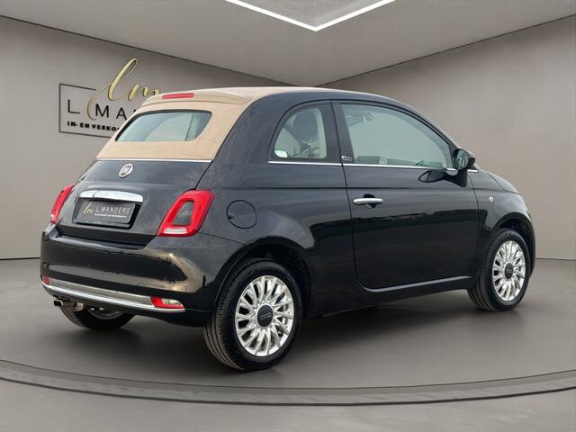 Fiat 500C 1.2 Lounge 2020 ZWART | Cabrio | Apple CarPlay | Benzine | PDC