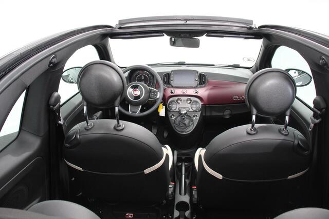 Fiat 500C 1.0 Hybrid Star Plus Leder Navigatie Digitale Cockpit Cruise Control Climate Control Lichtmetalen Velgen Parkeersensoren Achter