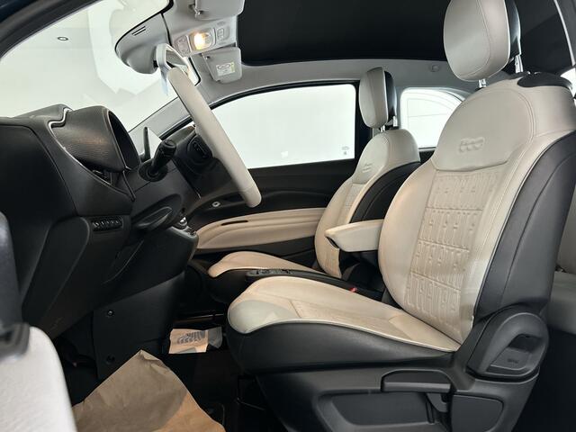 Fiat 500C La Prima 42 kWh | Lederen bekleding | Parkeercamera | Stoelverwarming | Soh (batterijcheck) 91,1 %