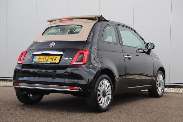 Fiat 500C 1.0 Hybrid Lounge Cabrio Navigatie Carplay Android Airco Cruise Control 15 inch LMV