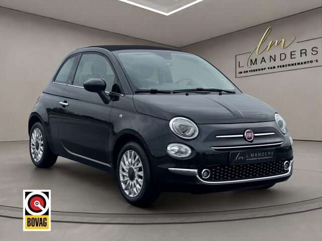 Fiat 500C 1.2 Lounge 2017 ZWART | Cabrio | Apple CarPlay | Benzine | PDC