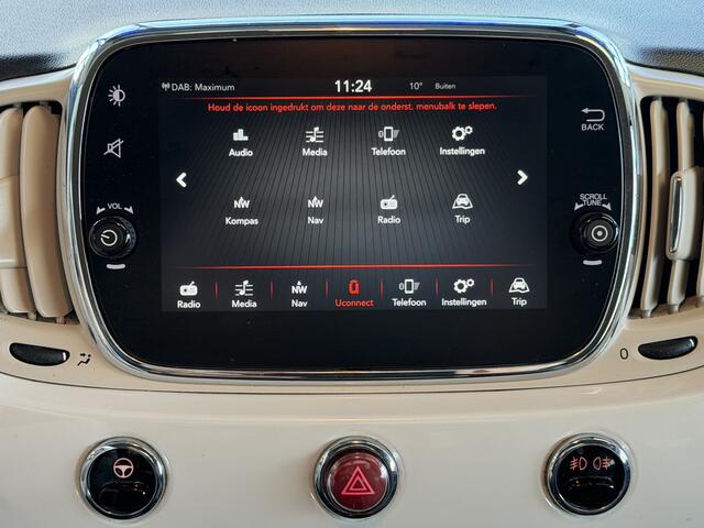 Fiat 500C 1.2 Lounge | Parelmoer | Cappuccino Leer | | Interesse, Proefrit? Bel of app met: 06-24 28 28 42