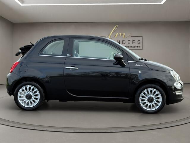 Fiat 500C 1.0 Hybrid Dolcevita 2022 ZWART | Cabriolet | Leder | Airco