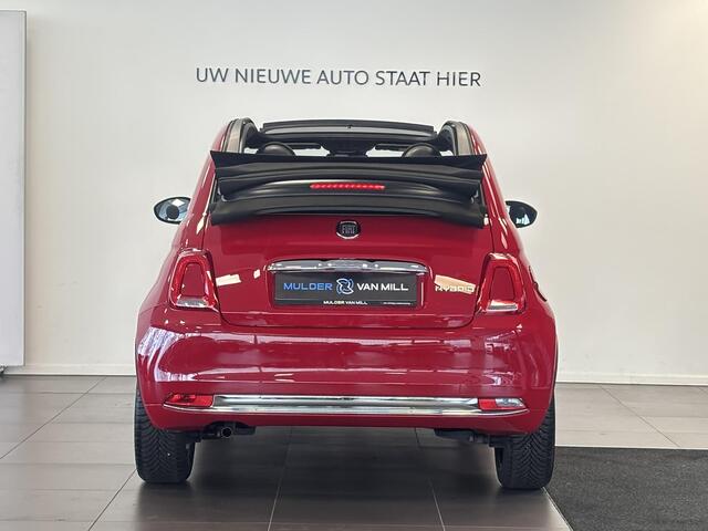Fiat 500C Cabio RED 1.0 Hybrid 70pk | CLIMA | 16" LM-VELGEN | NAVI | DAB+ | APPLE CARPLAY / ANDROID AUTO | VOUWDAK ZWART