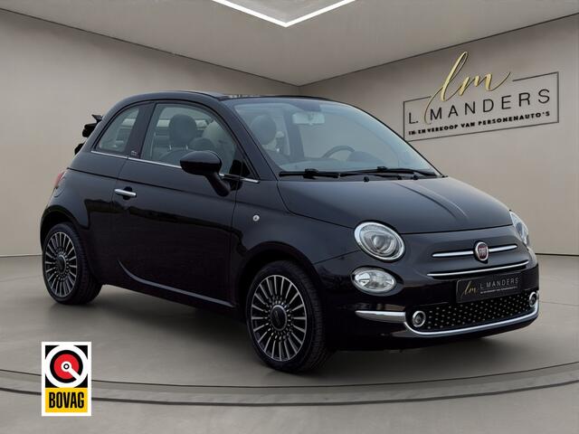 Fiat 500C 1.2 Lounge 2019 ZWART | Automaat | Cabriolet | Navigatie