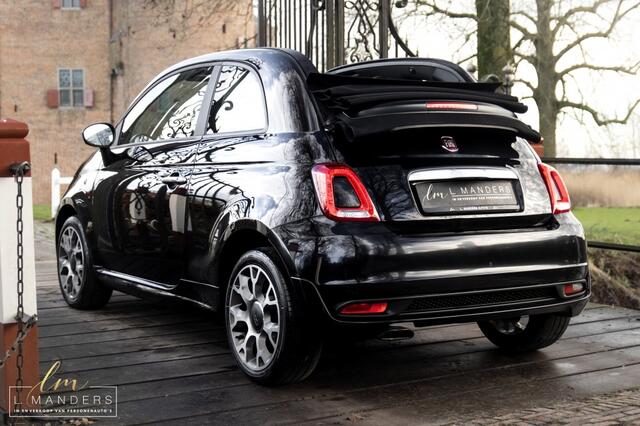 Fiat 500C 1.0 Hybrid Rockstar 2021 ZWART | Cabriolet | Leder | Sport