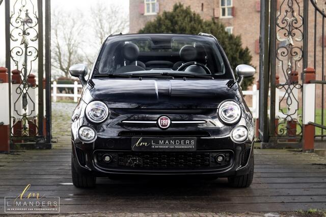 Fiat 500C 1.0 Hybrid Rockstar 2021 ZWART | Cabriolet | Leder | Sport