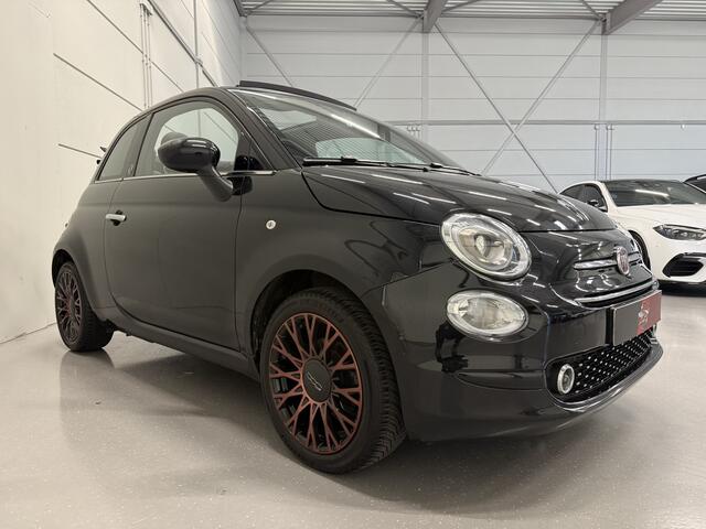 Fiat 500C 1.2 Edition "120th" LED/CARPLAY/VIRTUAL/16"COPPER/MF-STUUR/ECC/CRUISE/PARKEERSENSOREN/BLACK ALL BLACK/NIEUWSTAAT