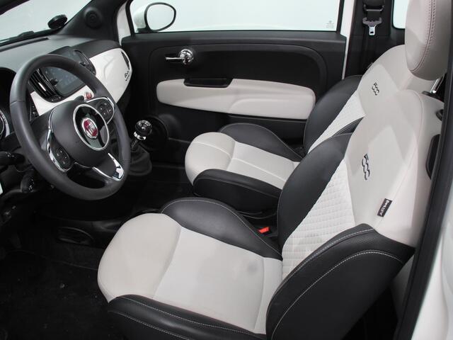 Fiat 500C 1.0 Hybrid Dolcevita Half lederen bekleding Climate control Cruise control Parkeersensoren achter Lichtmetalen velgen Apple Carplay/ Android Auto
