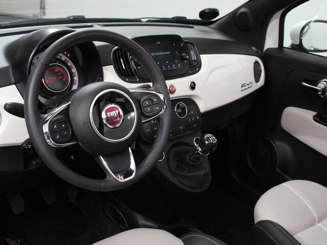 Fiat 500C 1.0 Hybrid Dolcevita Half lederen bekleding Climate control Cruise control Parkeersensoren achter Lichtmetalen velgen Apple Carplay/ Android Auto