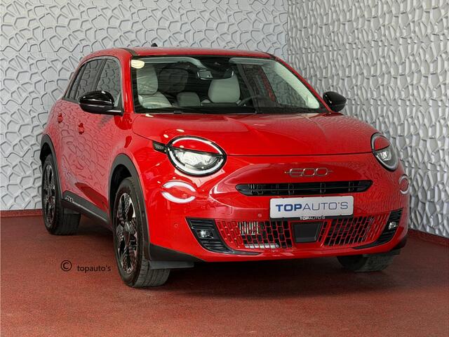Fiat 600 1.2 Hybrid La Prima o Full Options o Leder o Massage o Camera o CarPlay o ACC o Elek. Klep o 18" ? Top Auto Fiat Wijchen , 30 Jaar ervaring in Fiat , Wij leveren de : Icon / La Prima / Pop / Sport . Urban / Benzine / Hybrid . Met Fabrieksgarantie ?