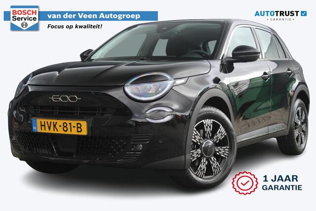 Fiat 600 1.2 Hybrid Pop | Incl. 12 maanden garantie | Voorstoelen verwarmd | Apple carplay/Android auto | Parkeersensoren | Achteruitrij camera | Navigatie | Climate control | Cruise control | Airco | Lichtmetalen velgen