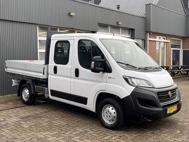 Fiat DUCATO 2.3 MultiJet 140pk DC Open laadbak Pick up Airco Dubbele cabine Trekhaak 2500kg 1e eigenaar 6 persoons Dealer onderhouden Euro 6 Bakwagen P-up Bakwagen