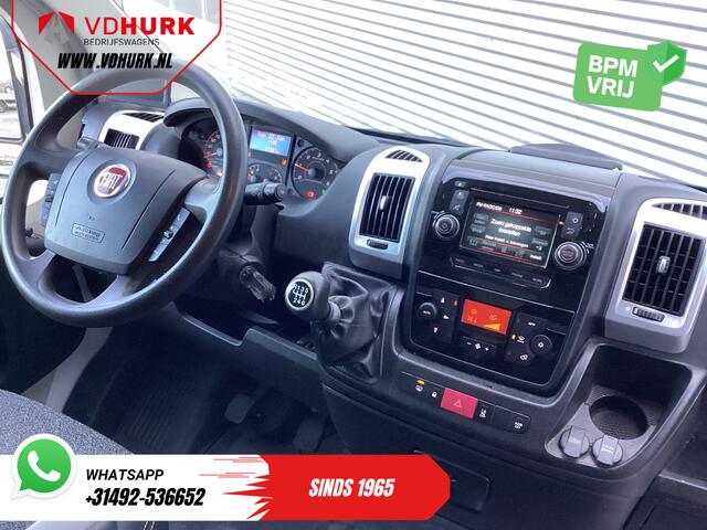 Fiat DUCATO 2.3 MJ 150 pk Bakwagen 377x220x222 Laadklep/ Zijdeur/ Spoiler/ Tacho/ Gev.Stoel/ Camera/ Climate/ Cruise/ Navi