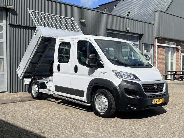 Fiat DUCATO 35H 2.3 MultiJet L2H1 DC Airco Trekhaak 3000kg trekgewicht Stuurwielbediening Gereedschapskist Telefoonverbinding open laadbak Pick-up 7-Persoons p-up Bakwagen Euro 6