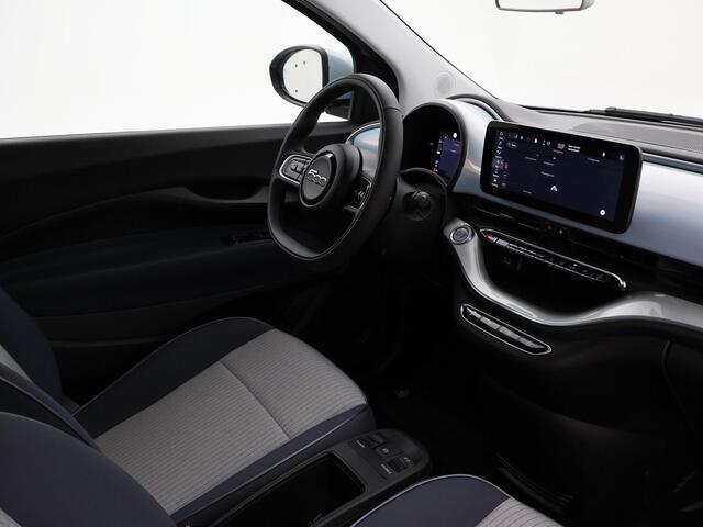 Fiat E-500 La Prima 42 kWh *CELESTIAL BLUE* + STOELVERW. | CAMERA | 17 INCH | APPLE CARPLAY