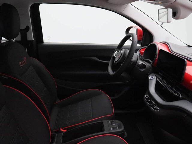Fiat E-500 Cabrio RED 24 kWh | Cabrio | 16" Lichtmetalen Velgen | Parkeersensoren |