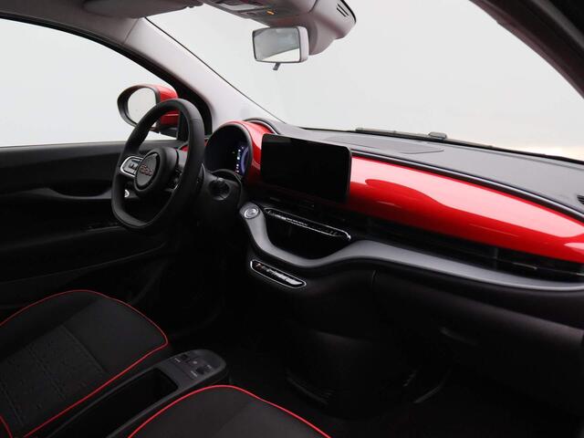 Fiat E-500 Cabrio RED 24 kWh | Cabrio | 16" Lichtmetalen Velgen | Parkeersensoren |