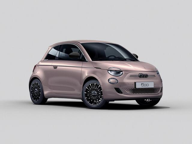 Fiat E-500 La Prima 42 kWh | Uit voorraad leverbaar | Panoramadak | Adapt. Cruise | Pack Top Plus | Camera | Leder | Apple Carplay