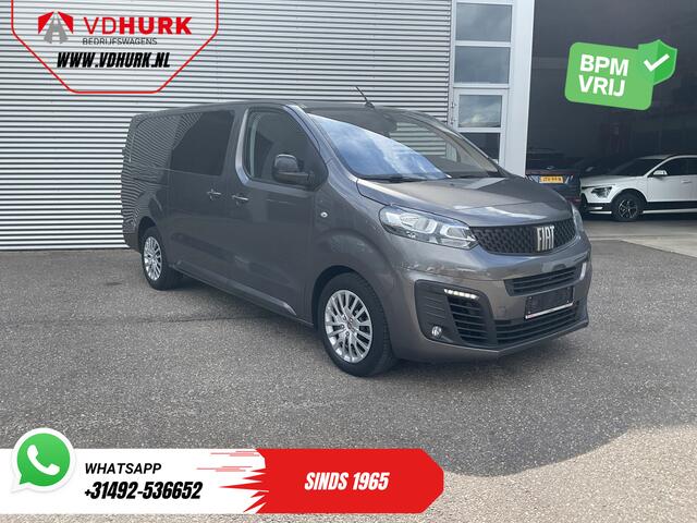Fiat SCUDO 2.0 MJ 145 pk DC Dubbel Cabine Adapt.Cruise/ 2x Schuifdeur/ Keyless/ Carplay/ Navi/ 6 Pers./ Climate/ Camera/ PDC