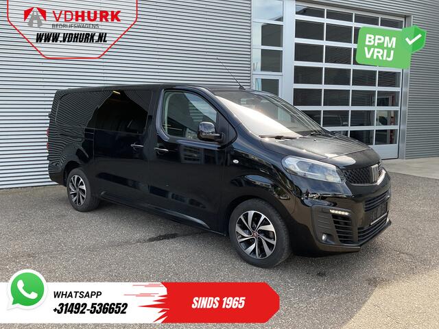 Fiat SCUDO 2.0 MJ 180 pk Aut. DC Dubbel Cabine Xenon/ 2x Schuifdeur/ Carplay/ Keyless/ Navi/ Climate/ Camera/ Cruise/ 17'LMV/ PDC/ DAB
