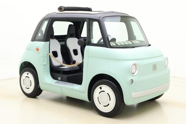 Fiat Topolino Dolcevita | Nieuw | Uit voorraad leverbaar | 100% Elektrisch | Oprolbaar canvasdak | Portiertouwen