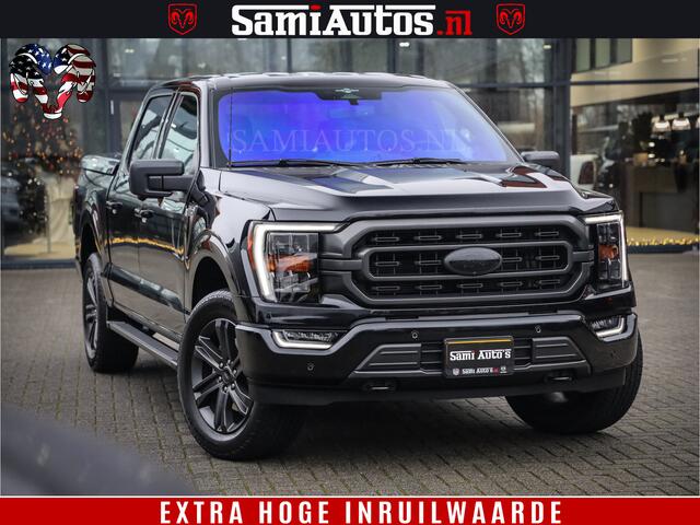Ford (usa) F-150 BLACK OPS | 5.0 V8 406PK | 360 CAMERA | UITLAAT KLEP | BEDSLIDE | CREW CAB | LEDER | CREW CAB | DUBBELE CABINE | 5 PERSOONS | DC | GRIJSKENTEKEN |