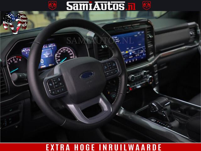 Ford (usa) F-150 BLACK OPS | 5.0 V8 406PK | 360 CAMERA | UITLAAT KLEP | BEDSLIDE | CREW CAB | LEDER | CREW CAB | DUBBELE CABINE | 5 PERSOONS | DC | GRIJSKENTEKEN |