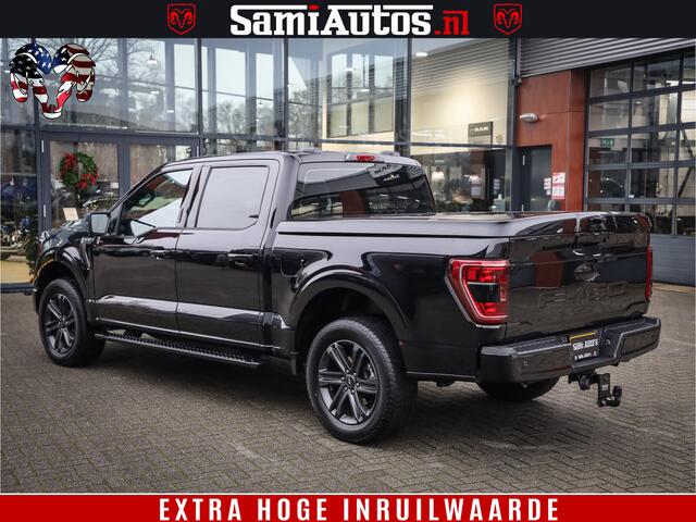 Ford (usa) F-150 BLACK OPS | 5.0 V8 406PK | 360 CAMERA | UITLAAT KLEP | BEDSLIDE | CREW CAB | LEDER | CREW CAB | DUBBELE CABINE | 5 PERSOONS | DC | GRIJSKENTEKEN |