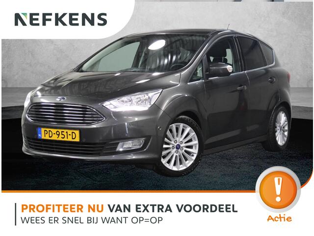 Ford C-MAX 125PK Titanium | 1ste eigenaar | 17"LMV | Automatisch Inparkeren | AppleCarplay/Android Auto | Armsteun | Voorruit verwarming | Navigatie | Keyless | Cruise Control | Climate Control | Isofix | Parkeersensoren | Privacy Glass |